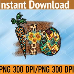 happy easter graphic, leopard carrot egg cross png digital download