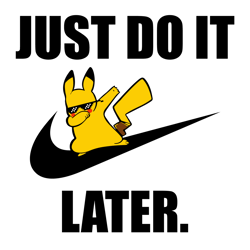 nike just do it pikachu later svg, nike disney svg, nike logo svg, fashion logo svg, file cut digital download