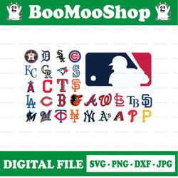 mlb logo svg bundle baseball logo mlb logo mlb svg  clipart digital download