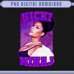 nicki minaj png file, nicki minaj rapper vintage 90s' shirt, png sublimation, digital download
