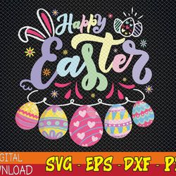 happy easter bunny spring easter egg hunt easter women svg, eps, png, dxf, digital download