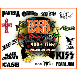 400 files rock ban svg bundle
