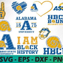 albany state artwork hbcu collection, svg, png, eps, dxf