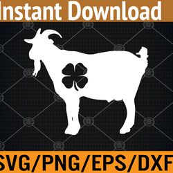 vintage st patricks day funny goat irish llama shamrock svg, eps, png, dxf, digital download