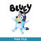 Bluey with text logo black in transparent png formats ready for download