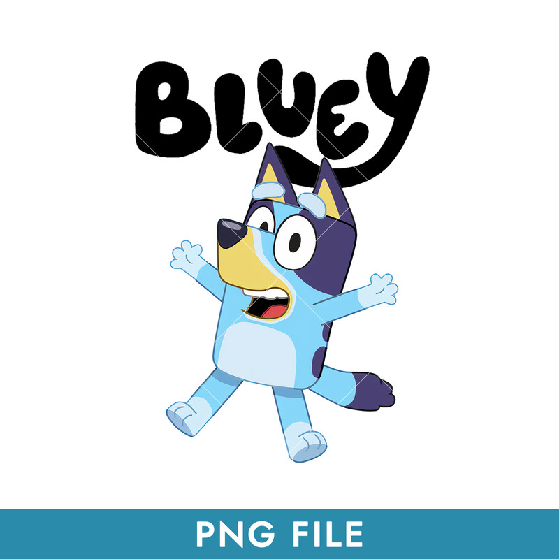 Bluey with text logo black in transparent png formats ready for download