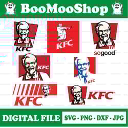 kentucky fried chicken logo bundle svg, kfc svg, fastfood svg, food and drink svg,png,dxf