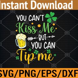 st patrick's day lucky shamrock waitress bartender waiter svg, eps, png, dxf, digital download