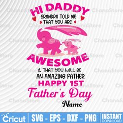 personalized name cute elephants grandpa told me that you are awesome and that you will be an amazing
