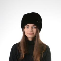 Elegant Mink Hat. Womens Fur Mink Kubanka Hat. Winter Mink Hat. Real Fur Hats. Mink Hats. Fur mink Hats. Ladies fur hats