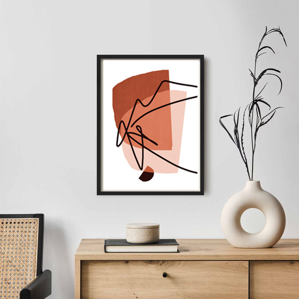 3 abstract prints in terracotta tones are available for download