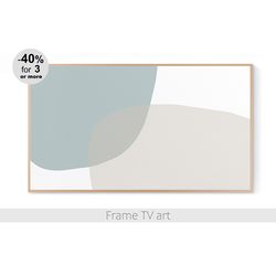 samsung frame tv art digital download 4k, samsung frame art abstract blue geometric minimalist modern | 178