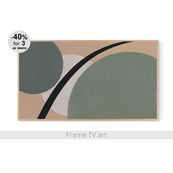 frame tv art digital download, samsung frame tv art sage green abstract, boho, beige, geometroc, minimalist | 149
