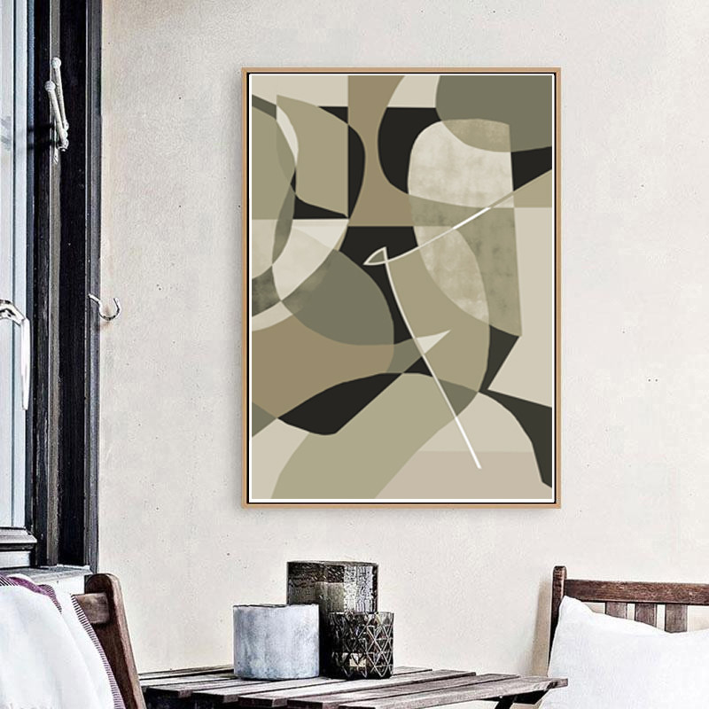 3 abstract prints in gray and green tones are available for download
