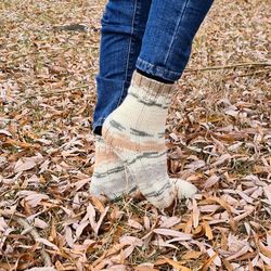 Cold-weather multicolor unisex handmade socks
