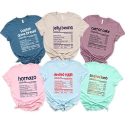 Easter Nutrition Facts shirt, Family Easter Group shirts, Easter Food Candy shirt, Women's Kid Baby Easter Shirt, Easter