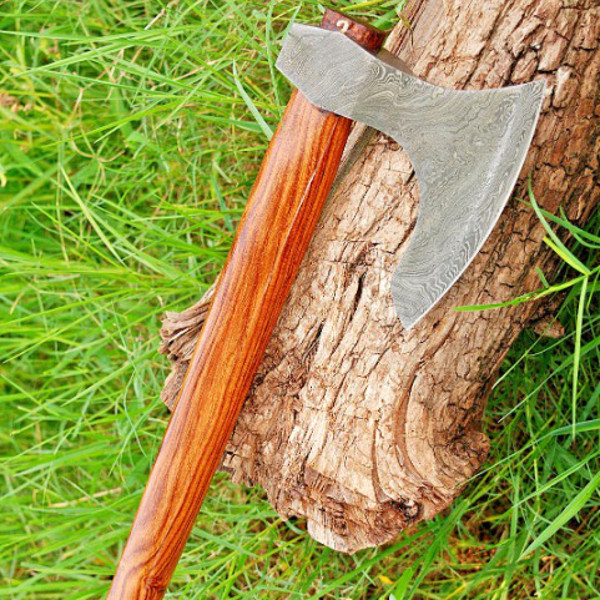 Handmade damascus steel viking throwing axe near me in arizona.jpg