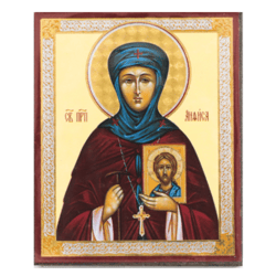 Saint Anfisa | Handmade icon  | Size: 2,5" x 3,5"