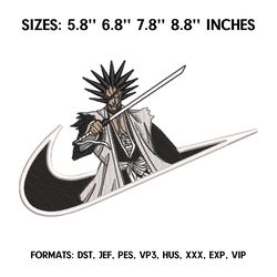 kenpachi zaraki embroidery design file, bleach anime embroidery designs, machine embroidery pattern. anime pes designs