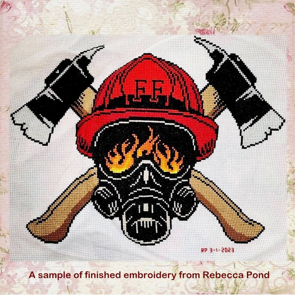 Fireman Patterns Cross stitch pattern Firefighter Fireman Fire fighter Axes | Inspire Uplift