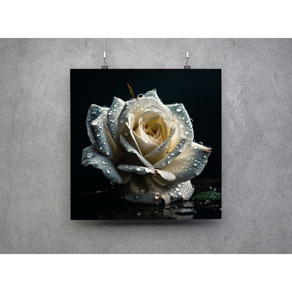 White Rose Poster - Downloadable and Printable Digital paint | Inspire ...