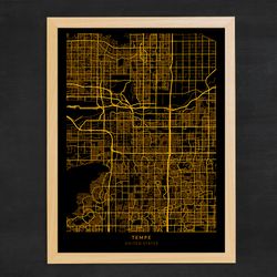 Tempe City Map, City of Tempe - United States Map Poster