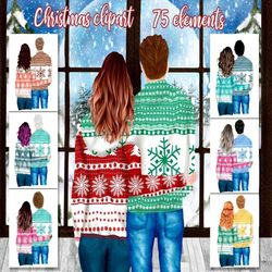 christmas couples clipart: "custom couples" christmas landscape christmas mug xmas sublimation christmas sweaters winter