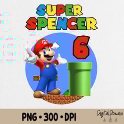 personalized png, birthday custom mario png, birthday girl birthday boy png