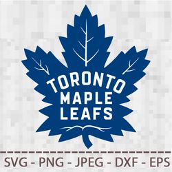 Toronto Maple Leafs Logo SVG PNG JPEG DXF Digital Cut Vector Files for Silhouette Studio Cricut Design