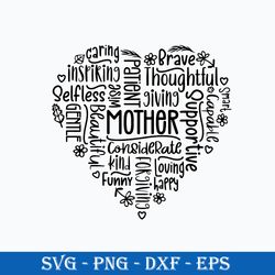 mother's heart svg, mom svg, mother's day svg, png dxf eps digital file