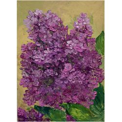 Lilac Painting Original Artwork Flowers Painting Floral Oil Painting Small Painting Purple Lilac Painting lilac Branch