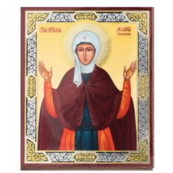 Venerable Melania the Younger of Rome | Handmade icon  | Size: 2,5" x 3,5"