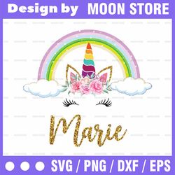 personalized birthday girl png, unicorn birthday png, birthday girl party png, gift for kids, birthday girl png, unicorn