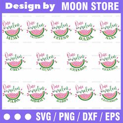one in a melon first birthday png, pink watermelon party png, family png, family birthday png, one in a melon png