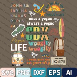 outer banks 3 svg, vintage pogue for life svg, obx3 poguelandia svg, paradise on earth svg, lighthouse svg, jj maybank