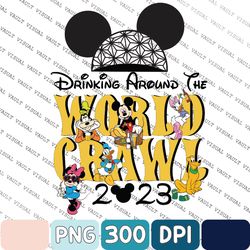 Drinking Around The World Tour Unisex Png, Disneyworld Drinking Png, Epcot Disney 2023 Png, Mickey Minnie Png, Disneywor