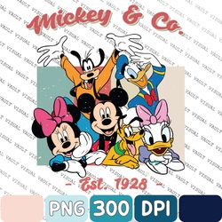 Mickey And Company Est 1928 Vintage Disney Png, Family Vacation Png, Family Trip, Magic Kingdom, Retro Mickey And Friend