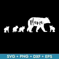 Bear Mom And Baby Svg, Mama Bear Svg, Mother's Day Svg, Png Dxf Eps Instant Download