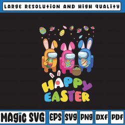 easter among us png, among us bunny ears png, happy easter day png, easter bunny, digital download