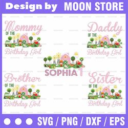 personalized barn birthday girl png, farm birthday png, farm animals birthday, farm birthday printable family, country b