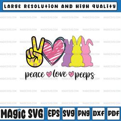 peace love peeps png, funny peeps, funny easter, easter bunny, digital download