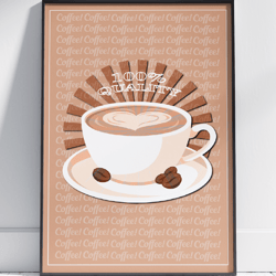 Coffee Cup Wall Art  Coffee Painting by Stainles