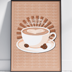 coffee cup wall art  coffee painting by stainles