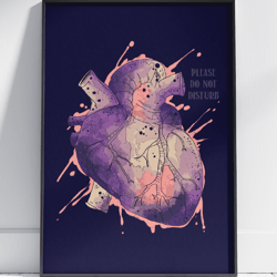 Human Heart Wall Art  Real Heart Painting by Stainles