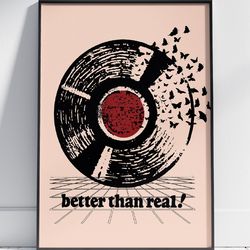abstract vinyl record print wall art retro poster by stainles