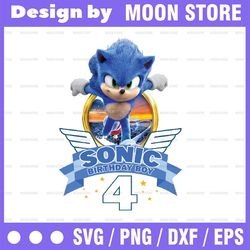 personalized thunder light sonic birthday png, the hedgehog png, custom named age thunder light png, digital download