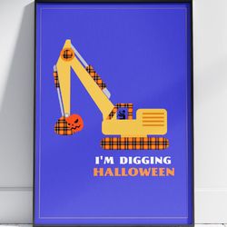 i'm digging halloween wall art  farm fresh pumpkins painting by stainles