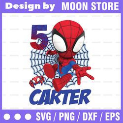 personalized spidey and his amazing friends birthday png, boy's spidey birthday png, spidey birthday boy, digital downl