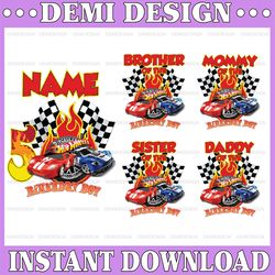 Personalized Hot Wheel Birthday Boy Png, Racing Cars Png, Monster Truck Png, Custom Named Age Birthday Girl PNG Download