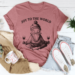 joy to the world santa tee